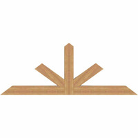 84"W x 31"H x 5 1/2"D x 5 1/2"F, 09/12 Pitch, Saratoga Smooth Timber Gable Bracket, Western Red Cedar