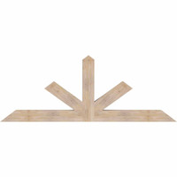 84"W x 31"H x 5 1/2"D x 5 1/2"F, 09/12 Pitch, Saratoga Smooth Timber Gable Bracket, Douglas Fir