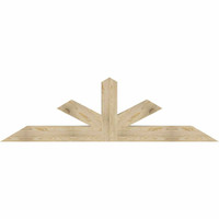 84"W x 24"H x 06"D x 6"F, 07/12 Pitch, Saratoga Rough Sawn Timber Gable Bracket, Douglas Fir