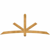 84"W x 35"H x 04"D x 4"F, 10/12 Pitch, Alberta Rough Sawn Timber Gable Bracket, Western Red Cedar