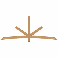 84"W x 35"H x 3 1/2"D x 3 1/2"F, 10/12 Pitch, Alberta Smooth Timber Gable Bracket, Western Red Cedar