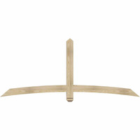 84"W x 35"H x 04"D x 4"F, 10/12 Pitch, Bellingham Rough Sawn Timber Gable Bracket, Douglas Fir