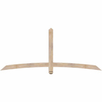 84"W x 35"H x 3 1/2"D x 3 1/2"F, 10/12 Pitch, Bellingham Smooth Timber Gable Bracket, Douglas Fir