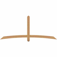 84"W x 35"H x 3 1/2"D x 3 1/2"F, 10/12 Pitch, Bellingham Smooth Timber Gable Bracket, Western Red Cedar