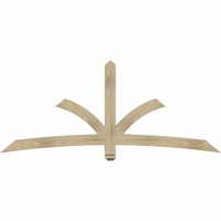 84"W x 35"H x 04"D x 4"F, 10/12 Pitch, Davenport Rough Sawn Timber Gable Bracket, Douglas Fir