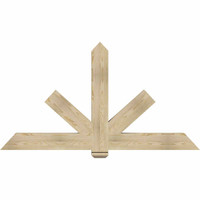 72"W x 39"H x 04"D x 6"F, 13/12 Pitch, Kennewick Rough Sawn Timber Gable Bracket, Douglas Fir