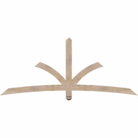 84"W x 35"H x 3 1/2"D x 3 1/2"F, 10/12 Pitch, Davenport Smooth Timber Gable Bracket, Douglas Fir