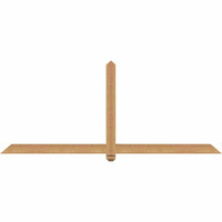 84"W x 35"H x 3 1/2"D x 3 1/2"F, 10/12 Pitch, Eugene Smooth Timber Gable Bracket, Western Red Cedar