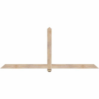 84"W x 35"H x 3 1/2"D x 3 1/2"F, 10/12 Pitch, Eugene Smooth Timber Gable Bracket, Douglas Fir