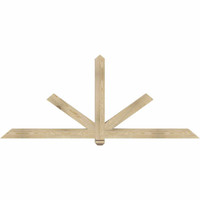 84"W x 35"H x 04"D x 4"F, 10/12 Pitch, Kennewick Rough Sawn Timber Gable Bracket, Douglas Fir