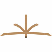 84"W x 35"H x 3 1/2"D x 3 1/2"F, 10/12 Pitch, Davenport Smooth Timber Gable Bracket, Western Red Cedar