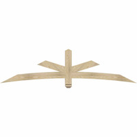 84"W x 21"H x 04"D x 4"F, 06/12 Pitch, Alberta Rough Sawn Timber Gable Bracket, Douglas Fir
