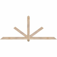 84"W x 35"H x 3 1/2"D x 3 1/2"F, 10/12 Pitch, Kennewick Smooth Timber Gable Bracket, Douglas Fir