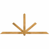 84"W x 35"H x 3 1/2"D x 3 1/2"F, 10/12 Pitch, Kennewick Smooth Timber Gable Bracket, Western Red Cedar