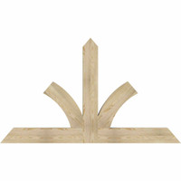 72"W x 42"H x 04"D x 6"F, 14/12 Pitch, Richland Rough Sawn Timber Gable Bracket, Douglas Fir