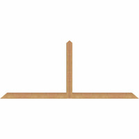 84"W x 35"H x 3 1/2"D x 3 1/2"F, 10/12 Pitch, Portland Smooth Timber Gable Bracket, Western Red Cedar