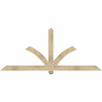 84"W x 35"H x 04"D x 4"F, 10/12 Pitch, Redmond Rough Sawn Timber Gable Bracket, Douglas Fir