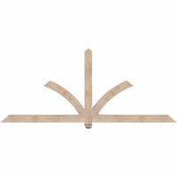 84"W x 35"H x 3 1/2"D x 3 1/2"F, 10/12 Pitch, Redmond Smooth Timber Gable Bracket, Douglas Fir