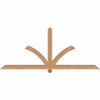 84"W x 35"H x 3 1/2"D x 3 1/2"F, 10/12 Pitch, Redmond Smooth Timber Gable Bracket, Western Red Cedar