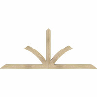 84"W x 35"H x 04"D x 4"F, 10/12 Pitch, Richland Rough Sawn Timber Gable Bracket, Douglas Fir