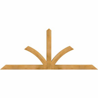 84"W x 35"H x 04"D x 4"F, 10/12 Pitch, Richland Rough Sawn Timber Gable Bracket, Western Red Cedar