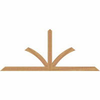 84"W x 35"H x 3 1/2"D x 3 1/2"F, 10/12 Pitch, Richland Smooth Timber Gable Bracket, Western Red Cedar