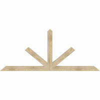84"W x 35"H x 04"D x 4"F, 10/12 Pitch, Saratoga Rough Sawn Timber Gable Bracket, Douglas Fir