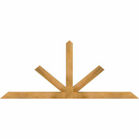 84"W x 35"H x 04"D x 4"F, 10/12 Pitch, Saratoga Rough Sawn Timber Gable Bracket, Western Red Cedar