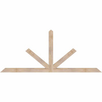 84"W x 35"H x 3 1/2"D x 3 1/2"F, 10/12 Pitch, Saratoga Smooth Timber Gable Bracket, Douglas Fir