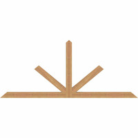 84"W x 35"H x 3 1/2"D x 3 1/2"F, 10/12 Pitch, Saratoga Smooth Timber Gable Bracket, Western Red Cedar