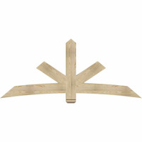 84"W x 35"H x 04"D x 6"F, 10/12 Pitch, Alberta Rough Sawn Timber Gable Bracket, Douglas Fir