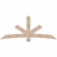 84"W x 35"H x 3 1/2"D x 5 1/2"F, 10/12 Pitch, Alberta Smooth Timber Gable Bracket, Douglas Fir