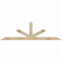 84"W x 24"H x 04"D x 4"F, 07/12 Pitch, Saratoga Rough Sawn Timber Gable Bracket, Douglas Fir