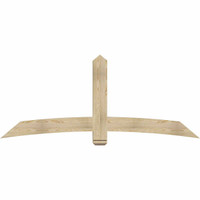 84"W x 35"H x 04"D x 6"F, 10/12 Pitch, Bellingham Rough Sawn Timber Gable Bracket, Douglas Fir