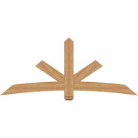 84"W x 35"H x 3 1/2"D x 5 1/2"F, 10/12 Pitch, Alberta Smooth Timber Gable Bracket, Western Red Cedar