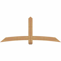84"W x 35"H x 3 1/2"D x 5 1/2"F, 10/12 Pitch, Bellingham Smooth Timber Gable Bracket, Western Red Cedar