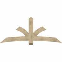 84"W x 35"H x 04"D x 6"F, 10/12 Pitch, Davenport Rough Sawn Timber Gable Bracket, Douglas Fir