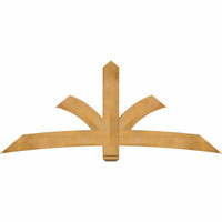 84"W x 35"H x 04"D x 6"F, 10/12 Pitch, Davenport Rough Sawn Timber Gable Bracket, Western Red Cedar