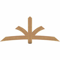84"W x 35"H x 3 1/2"D x 5 1/2"F, 10/12 Pitch, Davenport Smooth Timber Gable Bracket, Western Red Cedar