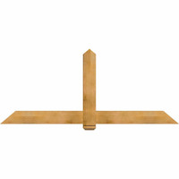 84"W x 35"H x 04"D x 6"F, 10/12 Pitch, Eugene Rough Sawn Timber Gable Bracket, Western Red Cedar