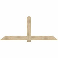 84"W x 35"H x 04"D x 6"F, 10/12 Pitch, Eugene Rough Sawn Timber Gable Bracket, Douglas Fir
