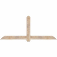84"W x 35"H x 3 1/2"D x 5 1/2"F, 10/12 Pitch, Eugene Smooth Timber Gable Bracket, Douglas Fir