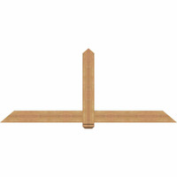 84"W x 35"H x 3 1/2"D x 5 1/2"F, 10/12 Pitch, Eugene Smooth Timber Gable Bracket, Western Red Cedar