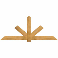 84"W x 35"H x 04"D x 6"F, 10/12 Pitch, Kennewick Rough Sawn Timber Gable Bracket, Western Red Cedar