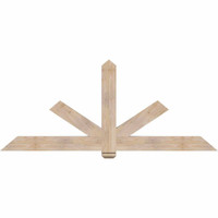84"W x 35"H x 3 1/2"D x 5 1/2"F, 10/12 Pitch, Kennewick Smooth Timber Gable Bracket, Douglas Fir