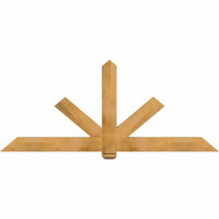 84"W x 35"H x 3 1/2"D x 5 1/2"F, 10/12 Pitch, Kennewick Smooth Timber Gable Bracket, Western Red Cedar