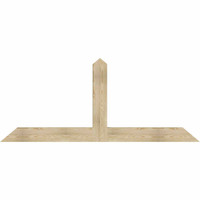 84"W x 35"H x 04"D x 6"F, 10/12 Pitch, Portland Rough Sawn Timber Gable Bracket, Douglas Fir