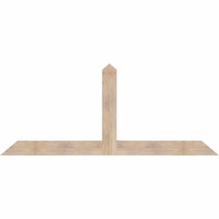 84"W x 35"H x 3 1/2"D x 5 1/2"F, 10/12 Pitch, Portland Smooth Timber Gable Bracket, Douglas Fir