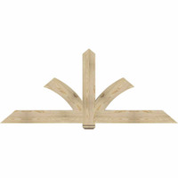 84"W x 35"H x 04"D x 6"F, 10/12 Pitch, Redmond Rough Sawn Timber Gable Bracket, Douglas Fir