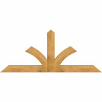 84"W x 35"H x 04"D x 6"F, 10/12 Pitch, Richland Rough Sawn Timber Gable Bracket, Western Red Cedar